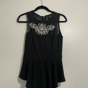 Black Swarovski blouse